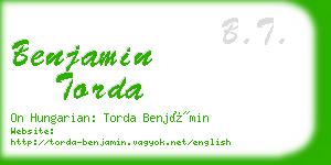 benjamin torda business card